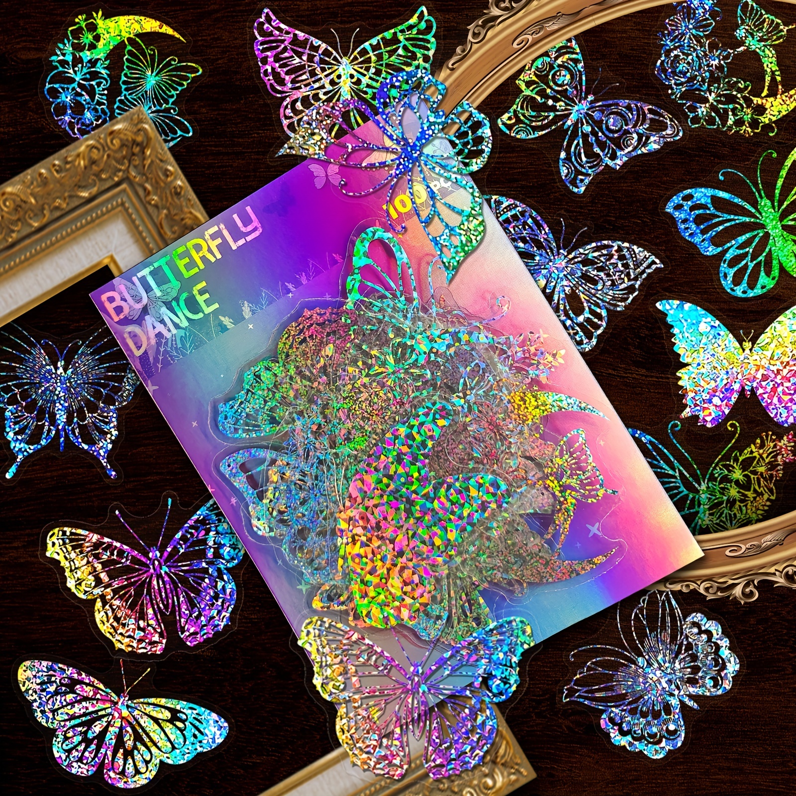 Shiny Holographic Stickers - Resin Transparent Stickers for Scrapbook Craft