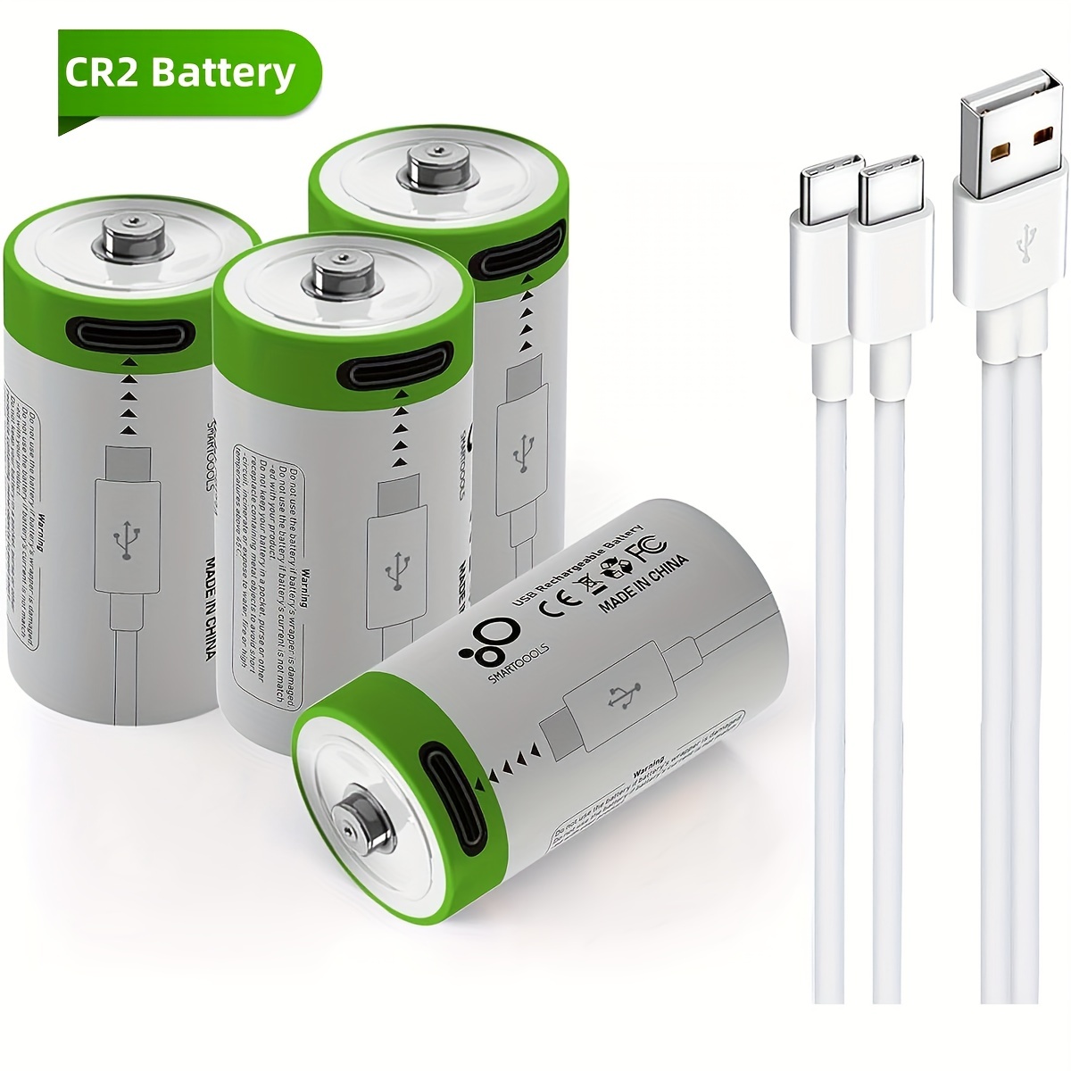Baterías recargables de 9 V, baterías de litio de 1300 mAh y 9 voltios de  carga USB-C con cable de carga 2 en 1 para micrófono, detector de humo