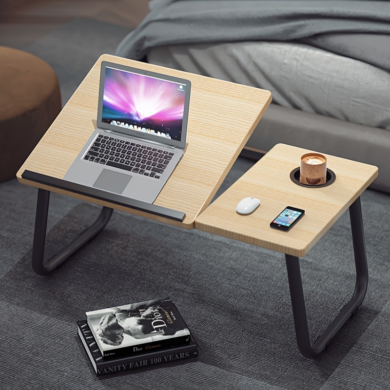 Escritorio Simple para ordenador portátil, mesa pequeña de aprendizaje, mesa  móvil ajustable, cama perezosa