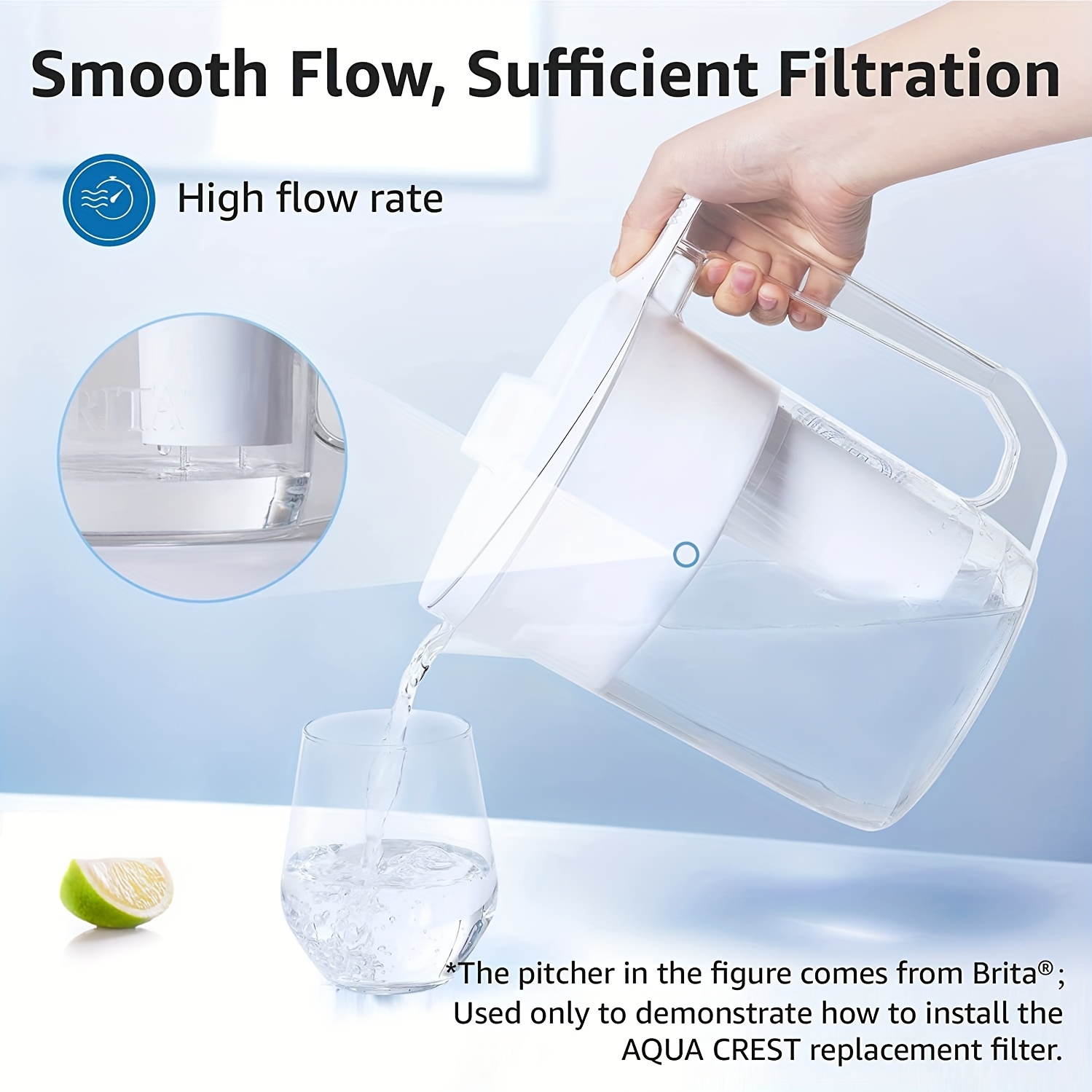 Filtro de agua Brita Standard de repuesto para jarras y dispensadores, dura  2 meses, reduce el sabor y el olor a cloro, 3 unidades