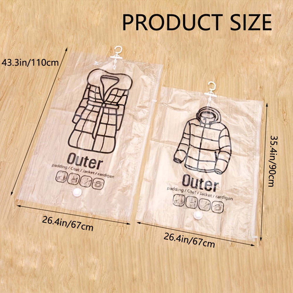 Hanging Vacuum Storage Bags Hanging Vacuum Storage Bags Clothes Storage  Bags Reusable Vacuum Storage Bags Can Be Used To Hold Dresses, Coats, Down