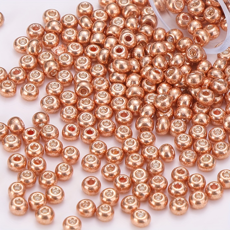1.5/2/3/4mm Czech Glass Beads Metal Golden Color Spacer Bead Jewelry DIY  Supply