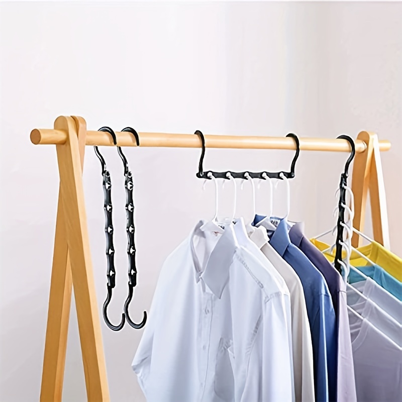 Magic Hangers Space Saving Hangers Closet Space Saver Hanger Organizer  Multi Hangers Sturdy Plastic For Heavy Clothes Storage For Clothing Stores  - Temu