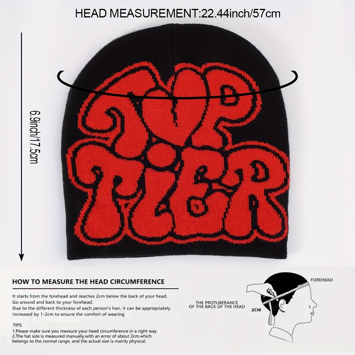 Y2K Knitted Beanie Hat for Men and Women