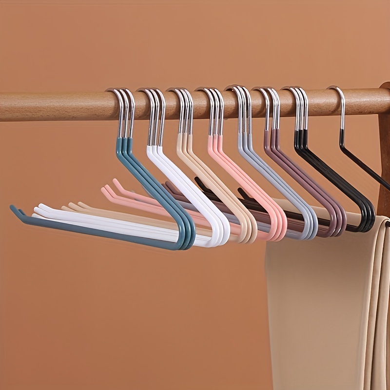 5pcs E-shaped Pants Hanger Storage Anti-slip Coated Clothes Clip