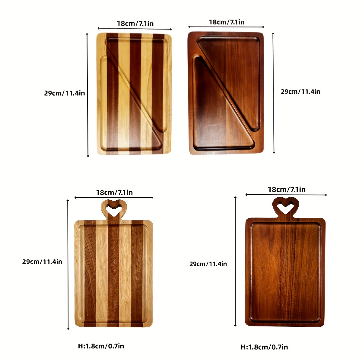 Acacia Wood Cutting Board Small Size Long Wooden Charcuterie - Temu