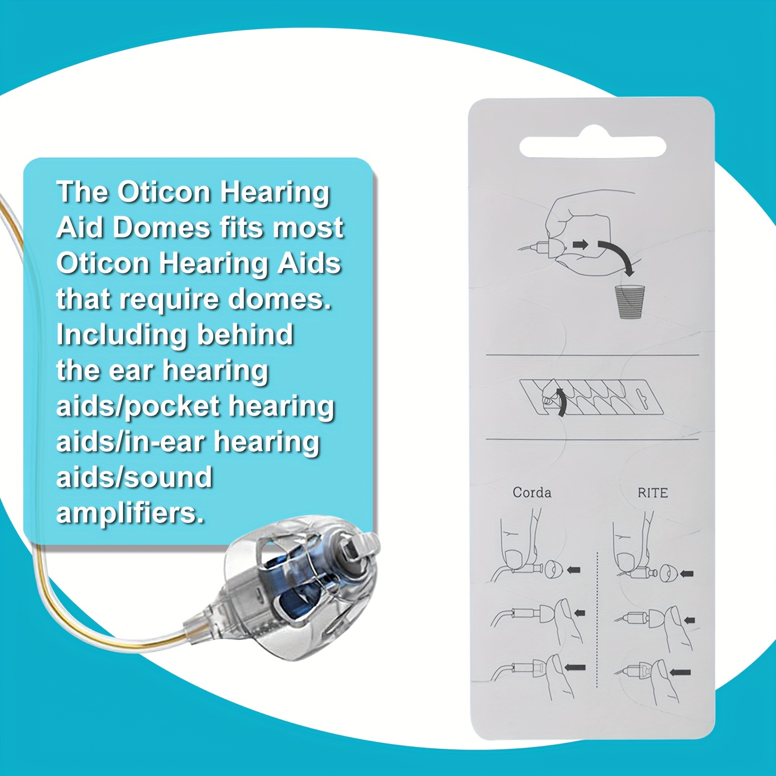 Hearing Aid Domes For Oticon Replacements, Oticon Minifit Double Vent ...