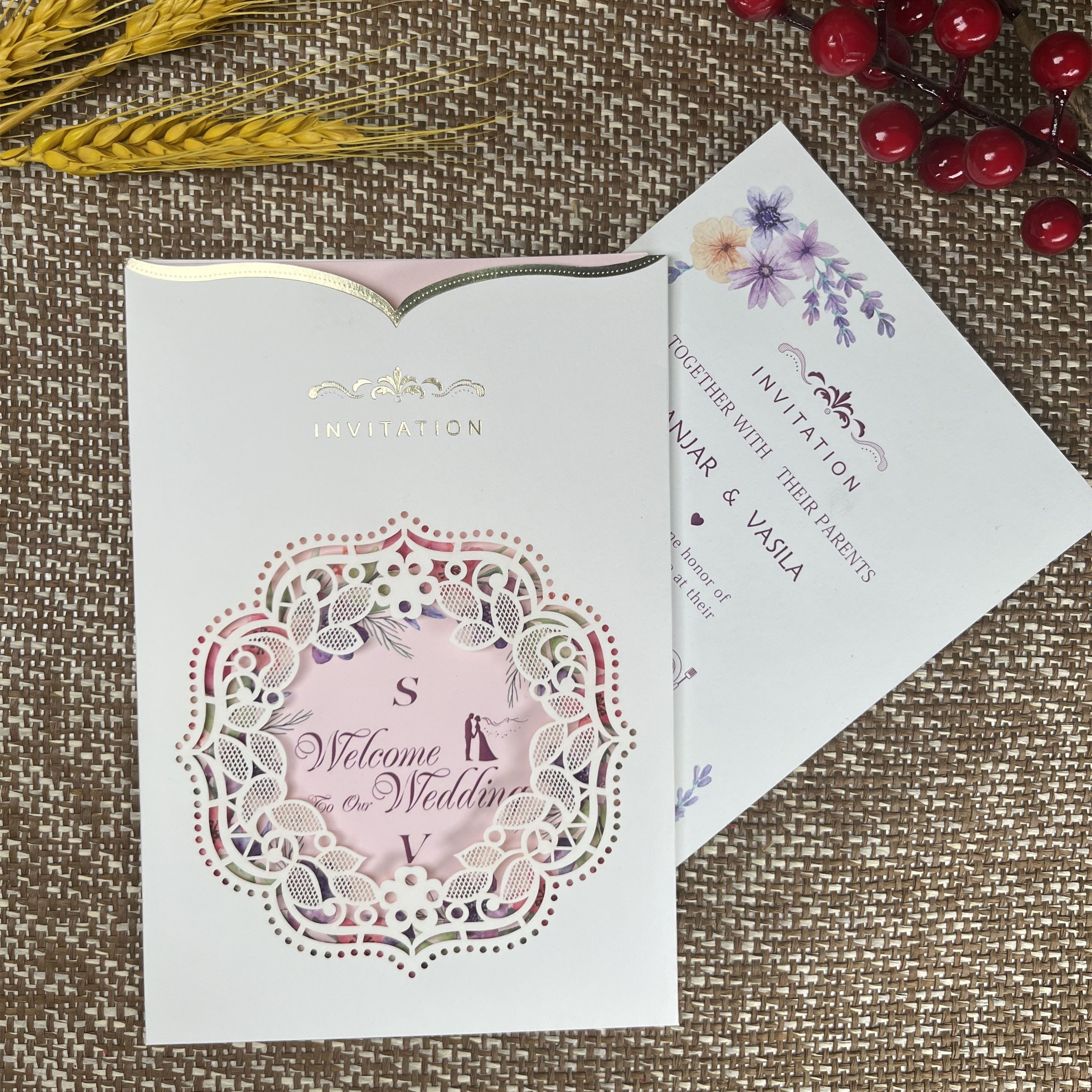 Wedding Invitations Cards Pre folded Vellum Paper - Temu