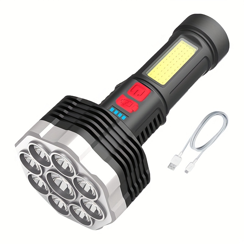 the new 9led cob flashlight 5 kinds of lighting modes intelligent electric display usb charging mostly used for walking night running lights details 6