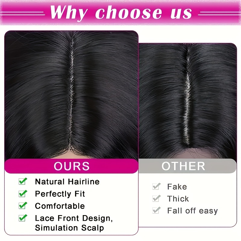 Long Water Wave Synthetic Lace Front Wig for Women