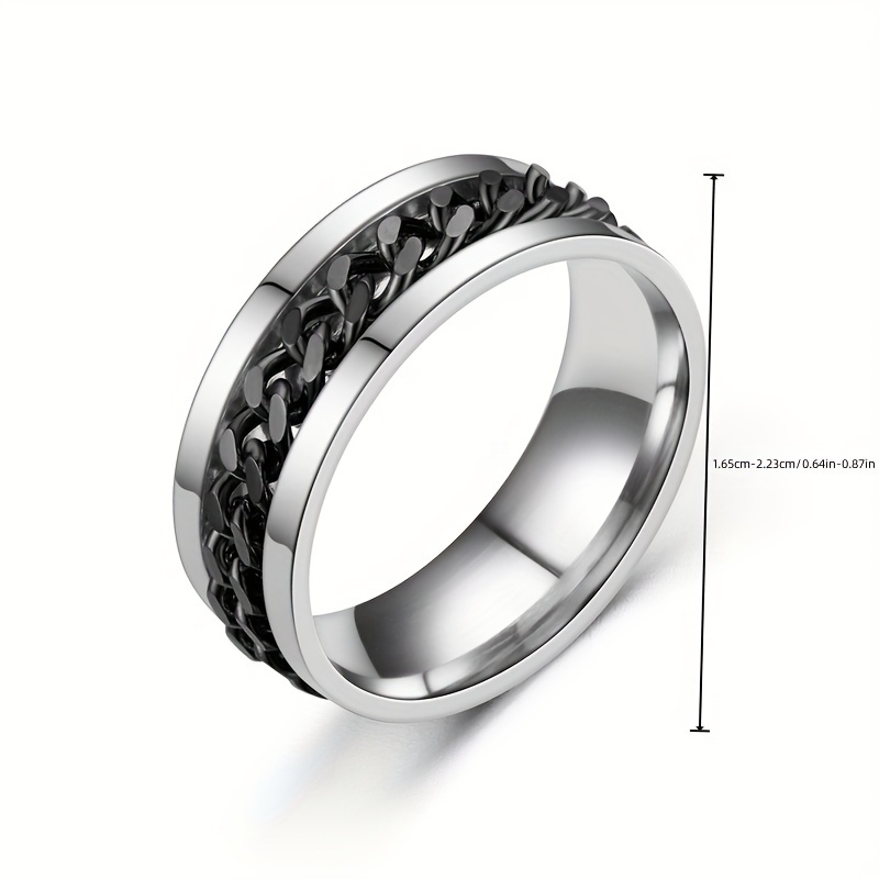 Hip Hop Style Rotatable Ring for Men
