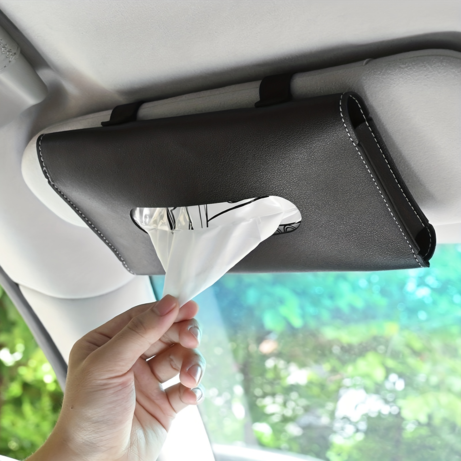 Support de boîte à mouchoirs pour appuie-tête de siège arrière de voiture  avec sangle et boucle, convient à la plupart des voitures, VUS et camions  Crochet de fil fait à la main