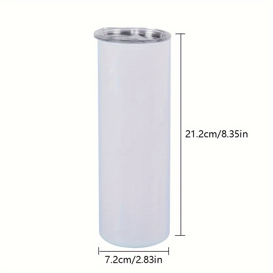 Sublimation Tumblers Bulk Skinny, Stainless Steel Double Wall Insulated  Straight Sublimation Tumbler Cups Blank White With Lid, Straw, Polymer  Coating For Heat Transfer, Halloween Decorations - Temu