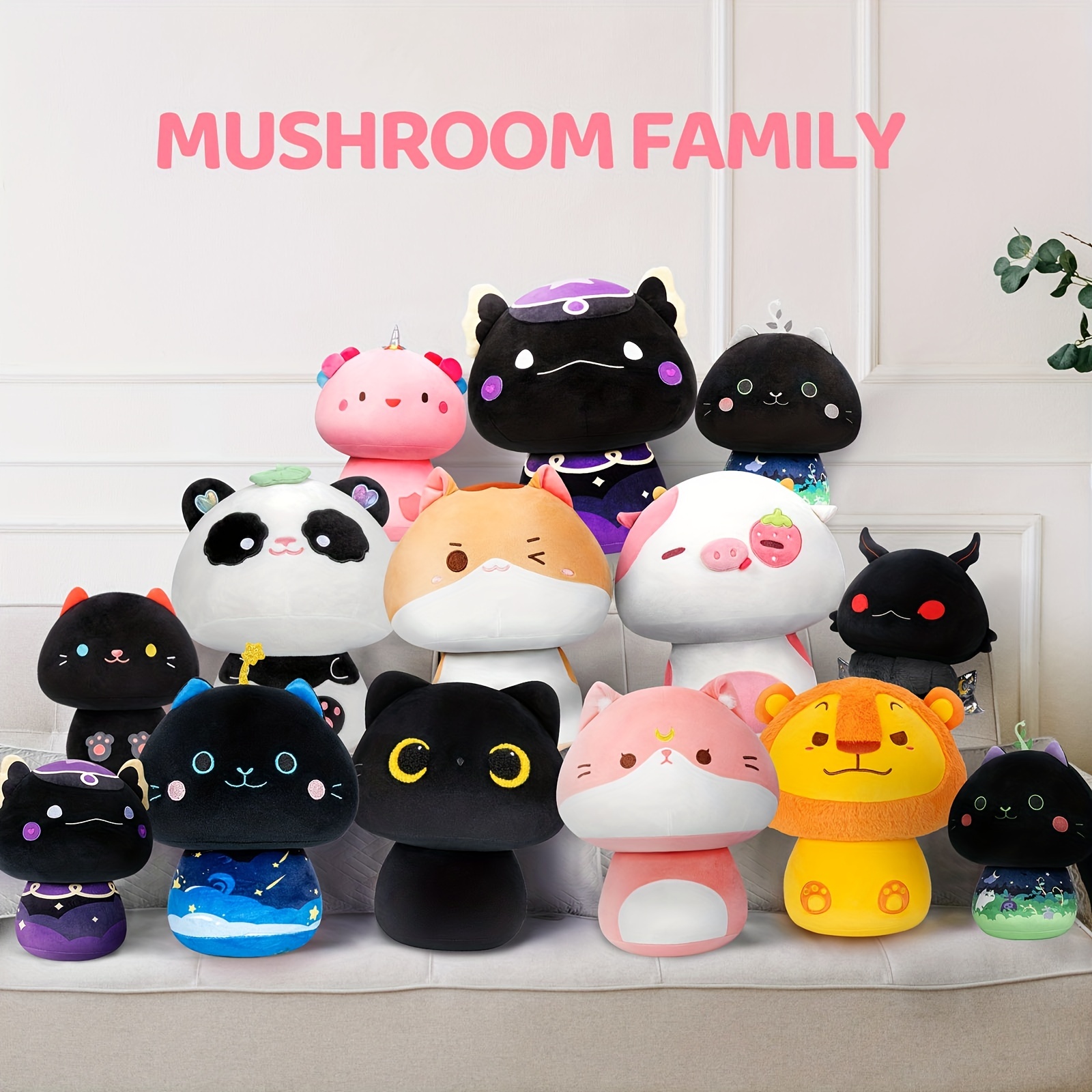 Mushroom Plush Toy Soft Stuffed Animals Plushies Cute - Temu