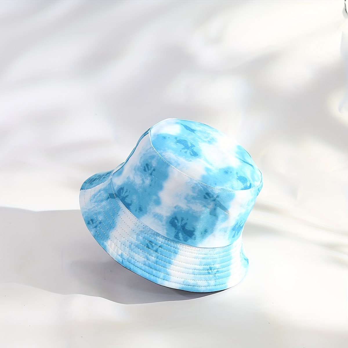 Tie Dye Print Bucket Hat Reversible Sunscreen Beach Fisherman Cap