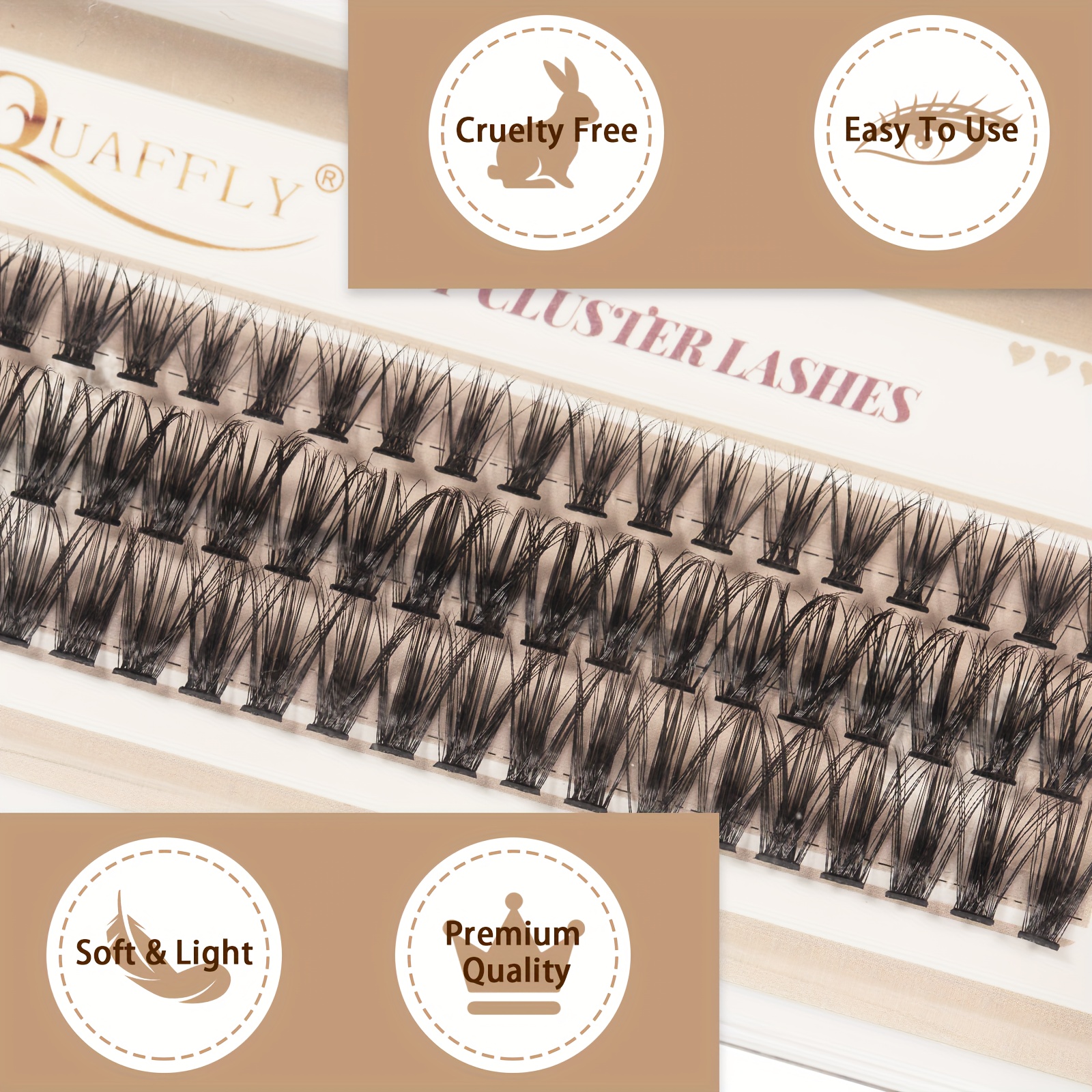 60Pcs Individual Lash Clusters 40P D Curl Soft False Eyelashes