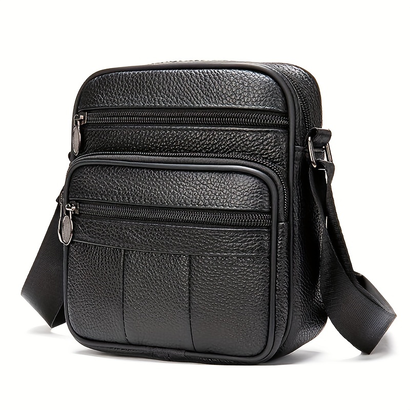 Leather Crossbody Chest Bag Multifunctional Sling Bag