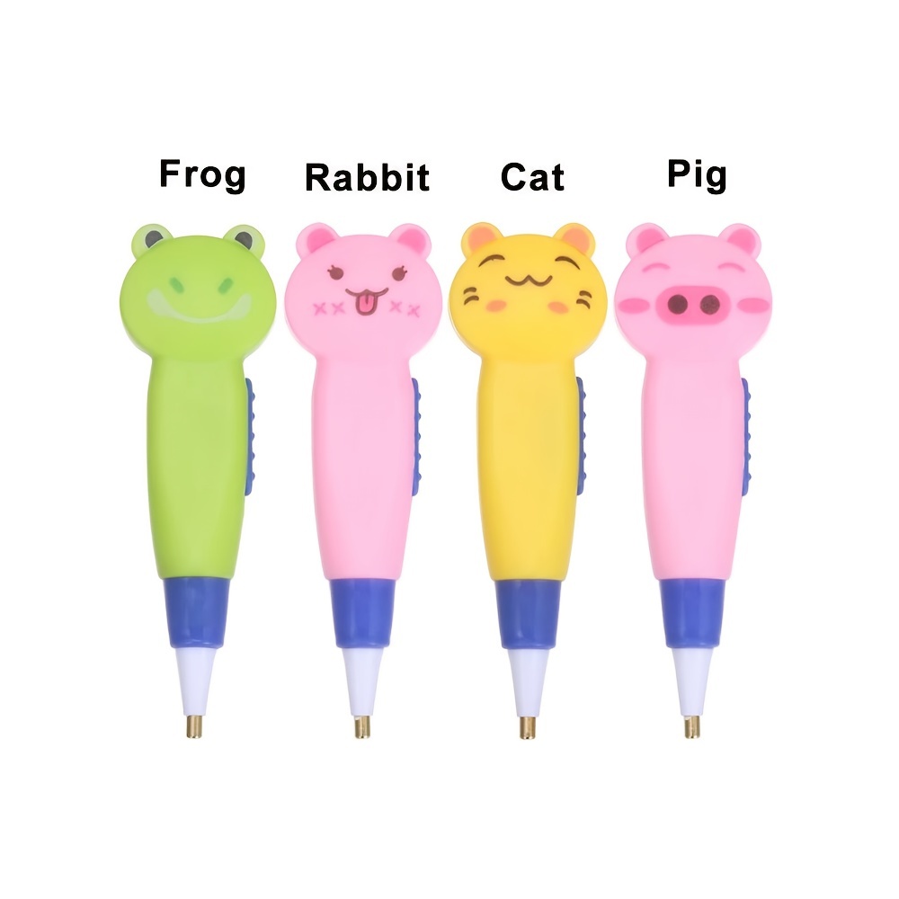 Led Light Cute Cartoon Animals Luminous Point Drill Pen, 5d