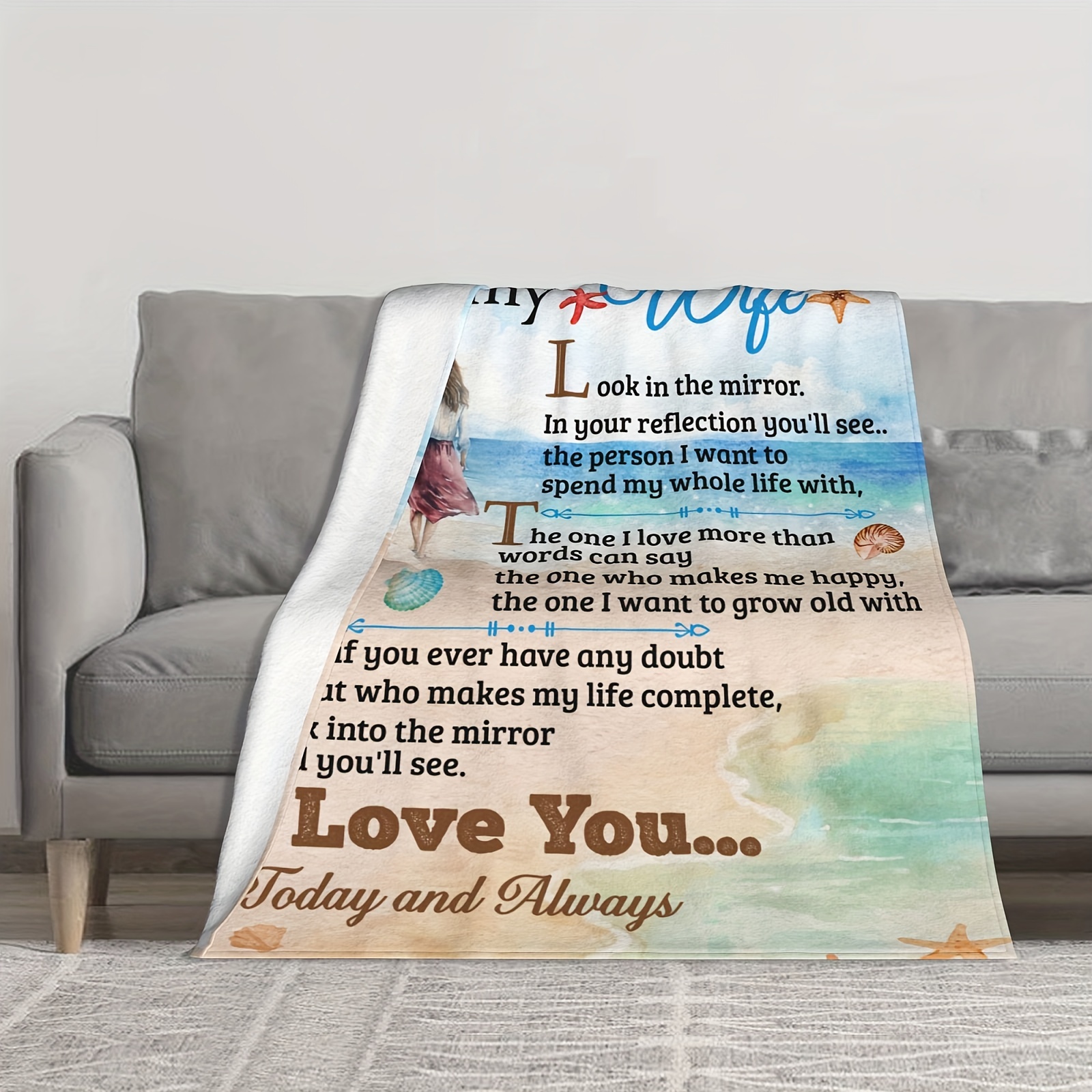MAST DOO to My Wife Blanket from Husband, Gifts for Wife Wedding  Anniversary Romantic Gifts for Her, Hallowen Christmas Valentines Birthday  Gifts for