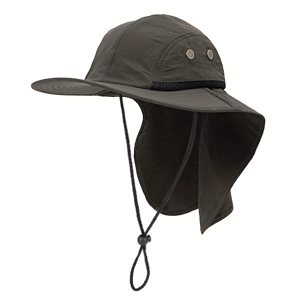 Premium Outdoor Sun Hat With Neck Flap Wide Brim Adjustable Chin Strap For  Fishing Hiking Safari Travel Summer Sun Protection Upf 50 Breathable  Packable Flap Hat For Camping