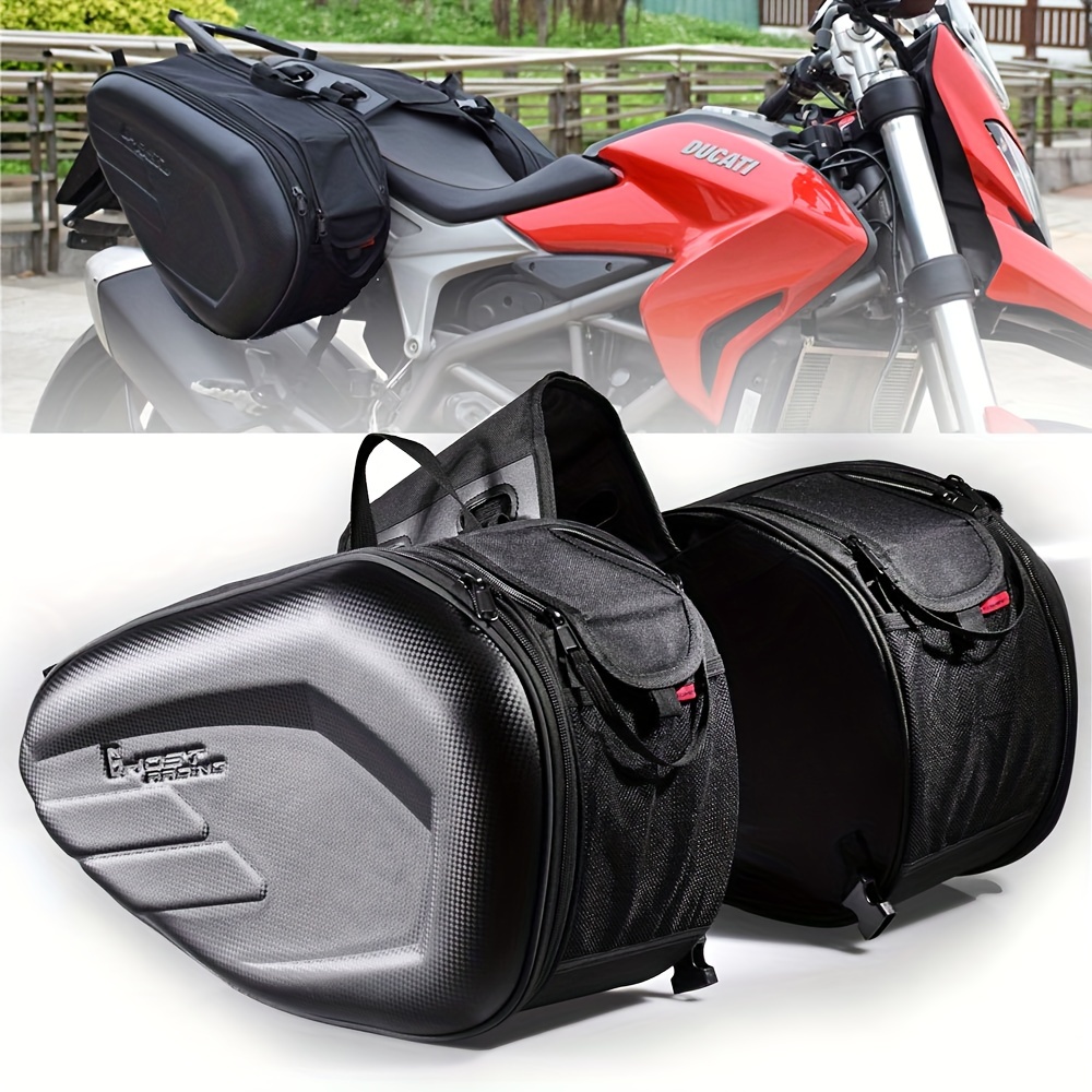 

Motorcycle Saddlebags, 40l Large Capacity Detachable Side Saddle Bags Motorcycle Panniers Bags With Protective Cover Universal Motorcycle Luggage Bag