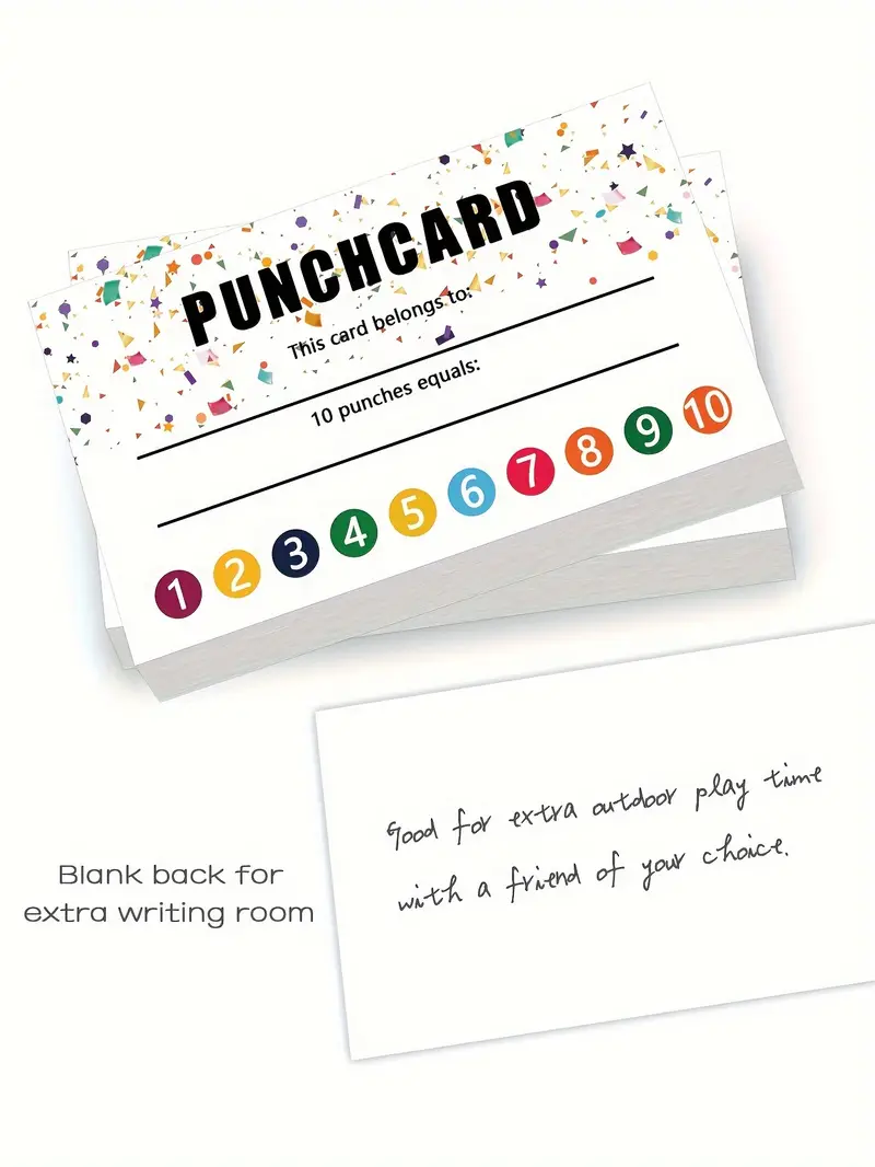 Blank Reward Punch Card  Reward Card for Kids – Purpose 31