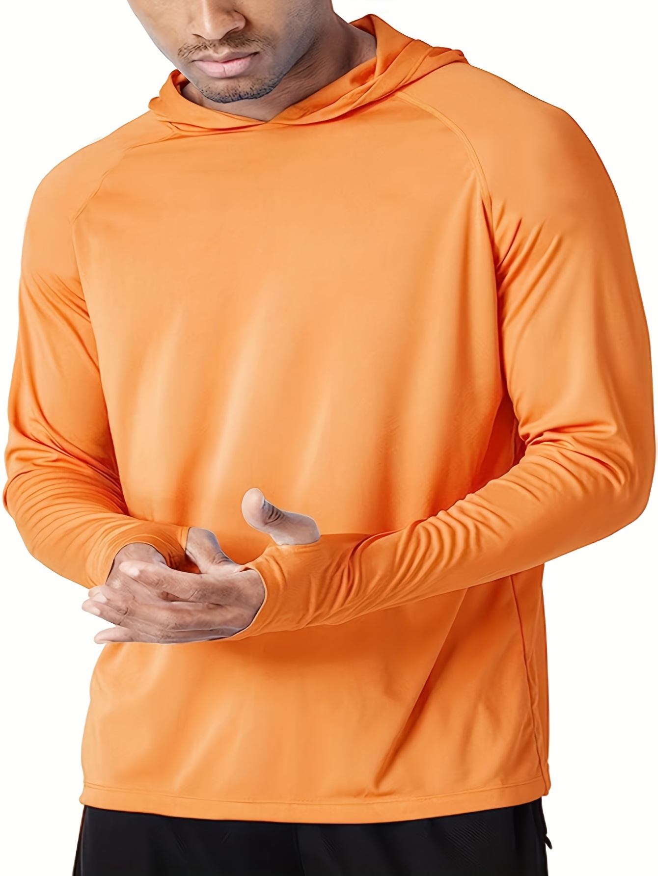 BALEAF Men's Sun Protection Shirts UV SPF T-Shirts UPF 50+ Long Sleeve Rash  Guard Fishing Running Quick Dry Orange Size M in Dubai - UAE