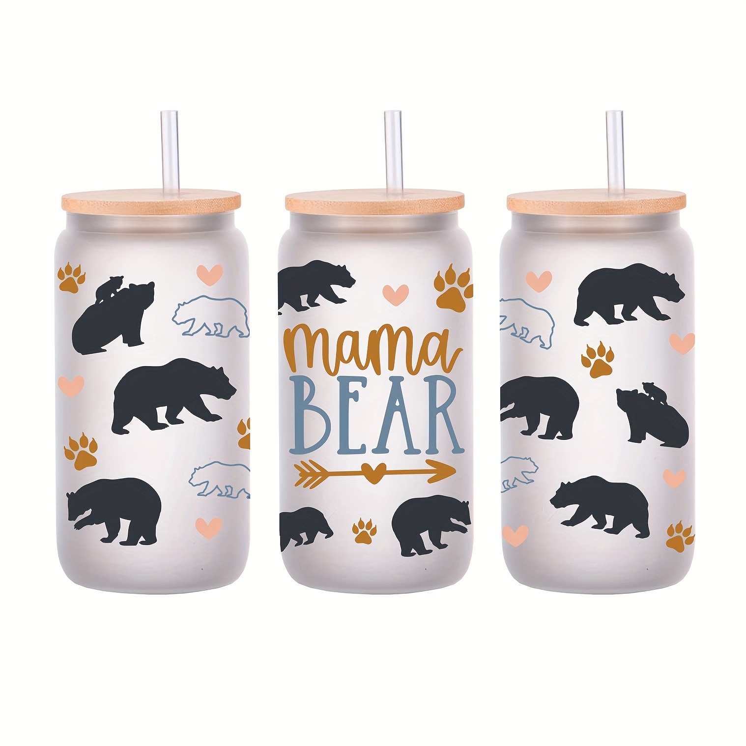 I Love You Beary Much Graphic 16oz. Libbey Cup