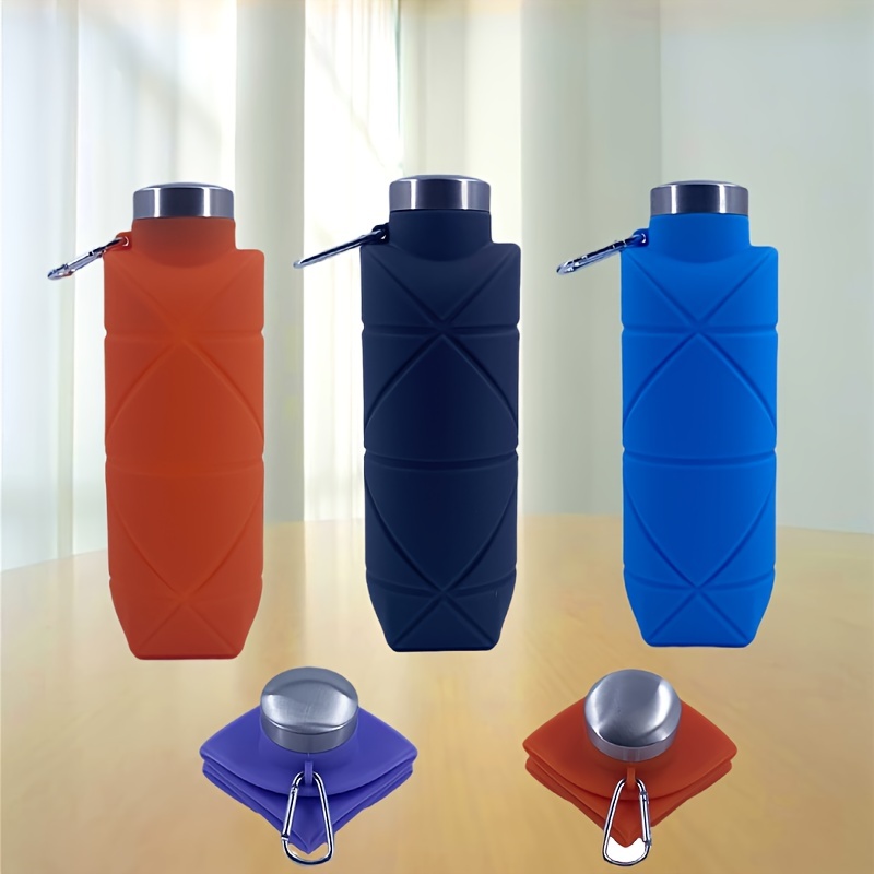 Bouteille d’eau pliable, bouteilles d’eau pliables en silicone sans bpa  réutilisables pour la randonnée de camping de gymnastique de voyage,  portable