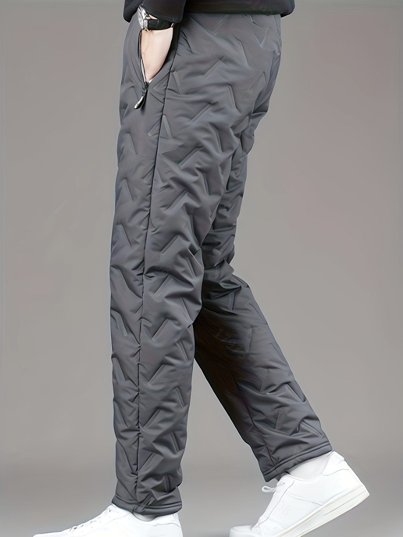 Men's Winter Warm Fleece Lined Cargo Pants Outdoor Sports - Temu