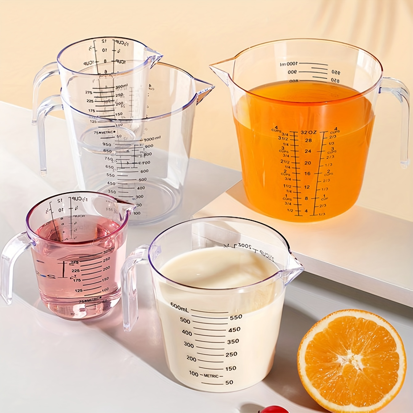 Silicone Measuring Cup With Clear Scale Food Grade Durable - Temu