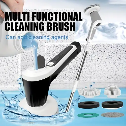 Electric Spin Scrubber Cordless Handheld Cleaning Brush With - Temu