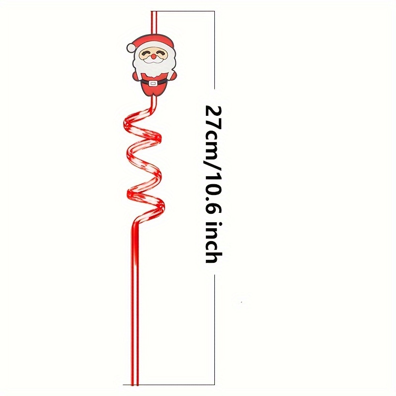 Christmas Disposable Drinking Straws Christmas Snowman Red - Temu