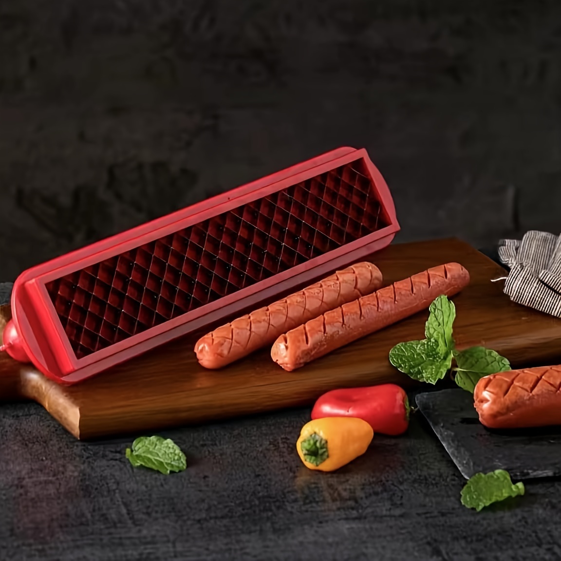 Sausage Hot Dog Texturer Slicer Barbecue Bbq Hotdog Cutter Pattern