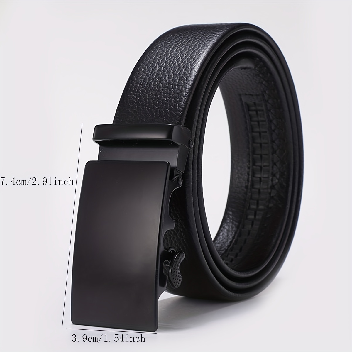 Men's Leather Automatic Buckle Belt for Car