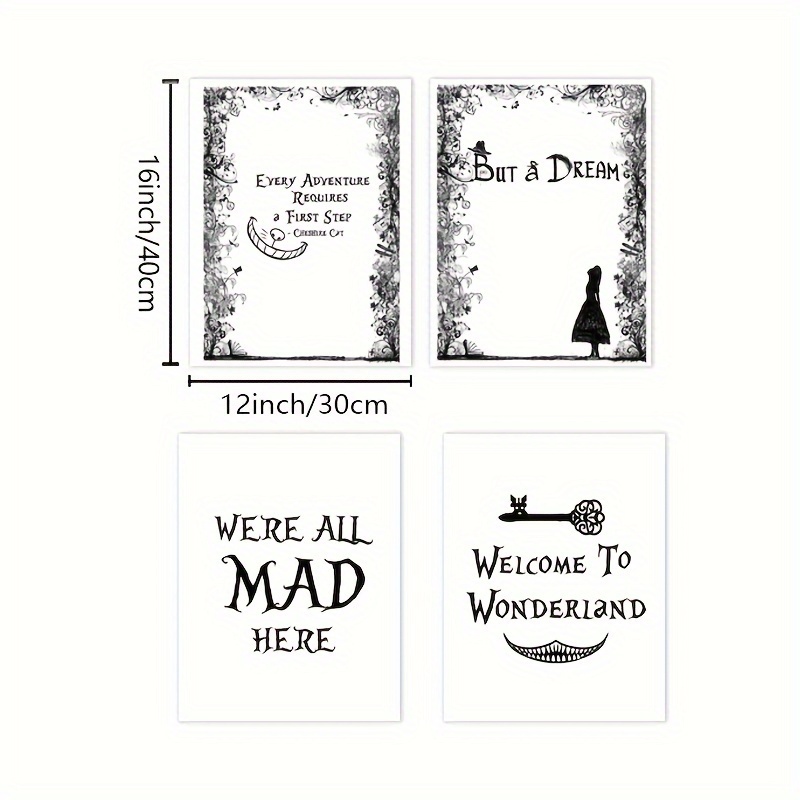 Alice in Wonderland Prints - 11x14 Unframed Wall Art Print Poster - Perfect  Alice in Wonderland Gifts and Decorations (You're Nothing But a Pack of