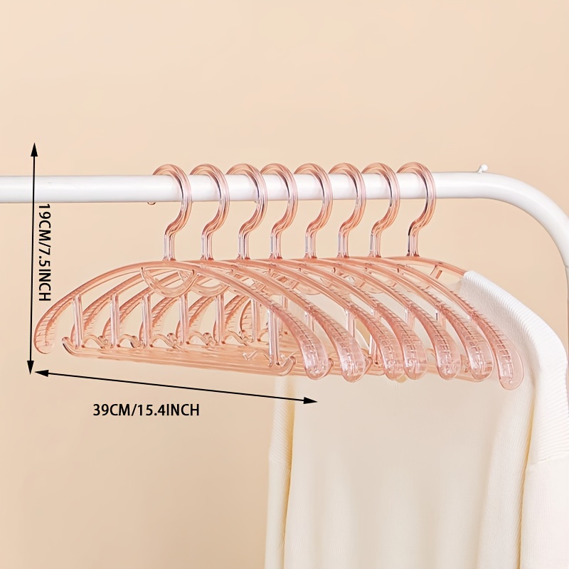 5pcs Plastic Heavy Duty Clothes Hangers With Non-slip Design And