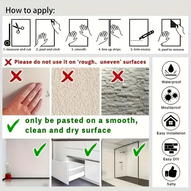 1 roll jazz white adhesive film self adhesive wallpaper high temperature resistant refurbishment wall stickers waterproof oil resistant wall stickers for kitchen furniture home decor details 6