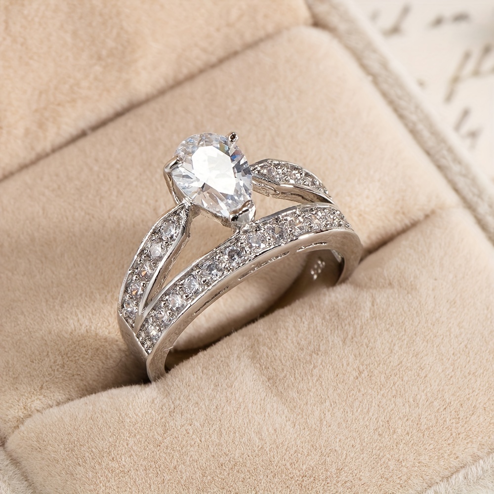Women's Stylish Water Drop Ring, Valentine's Day Gift