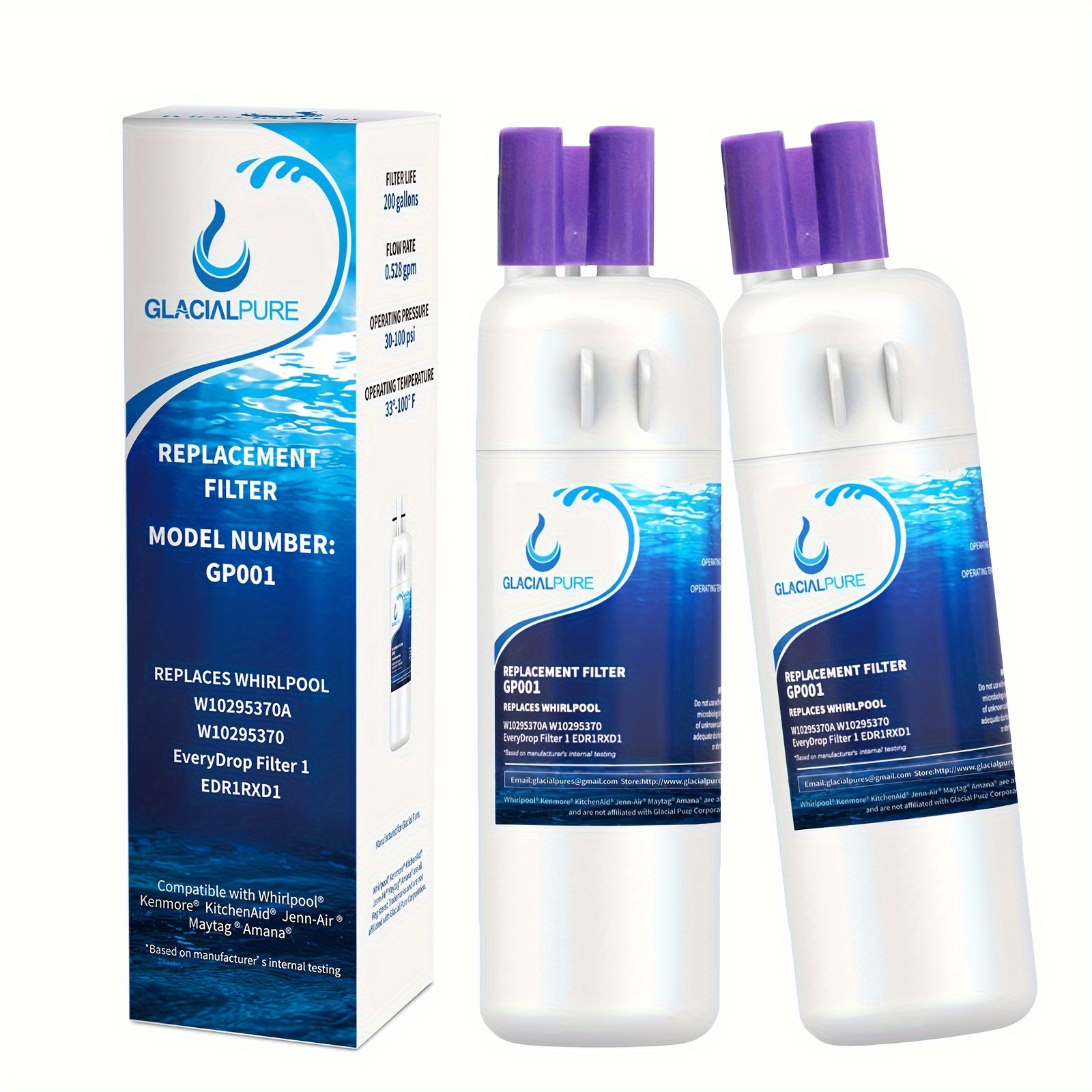 Refrigerator Water Filter, W10413645a W10238154 Frigidaire Water Filter  Replacement, Compatible With Edr2rxd1, Kenmore 46-9082, 46-9903, 9082, 9903  - Temu