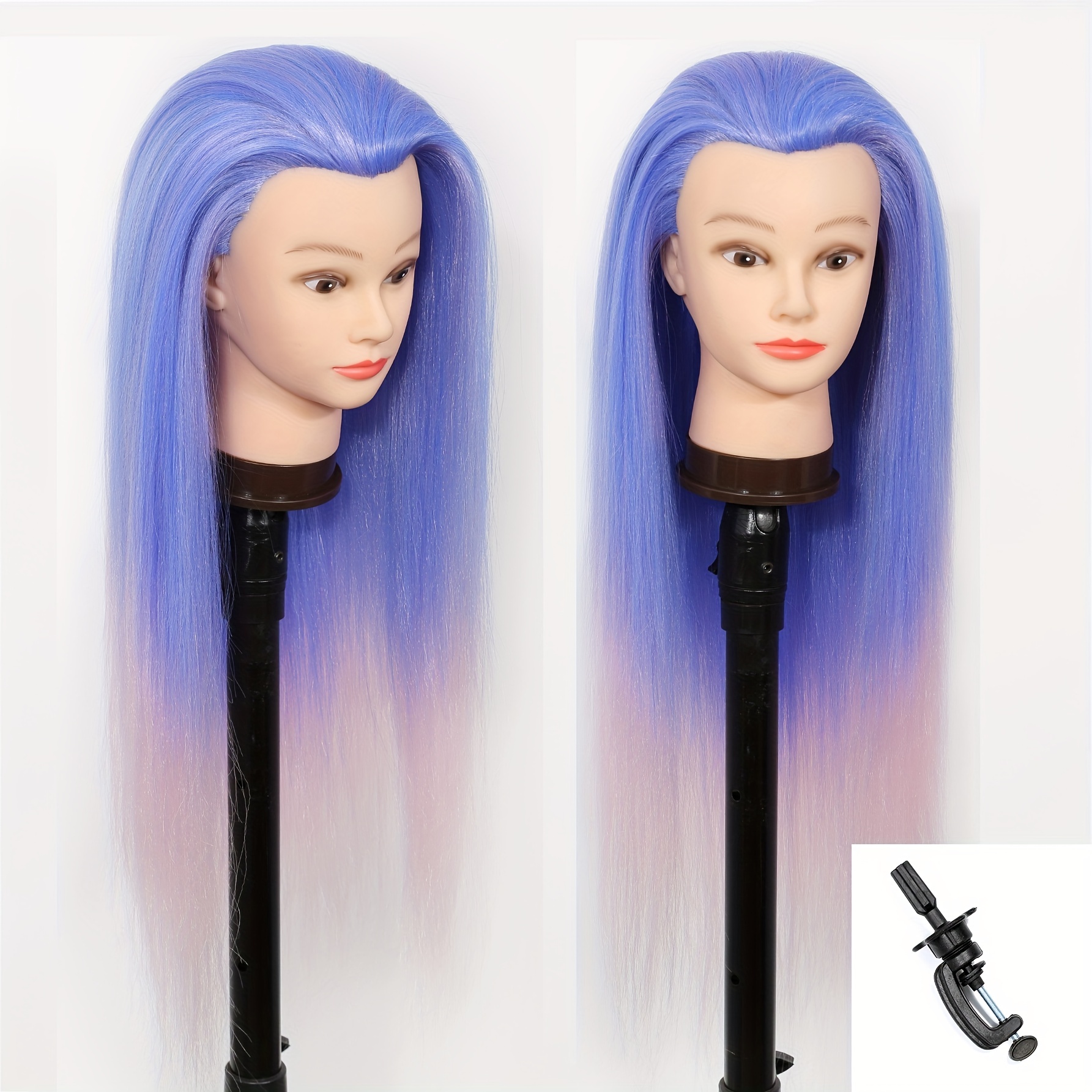 Female Mannequin Head Hair Styling Training Manikin Cosmetology Doll Head  Synthetic Fiber Hair For Hairdresser And Free Clamp Holder (6 Colors) -  Temu United Arab Emirates