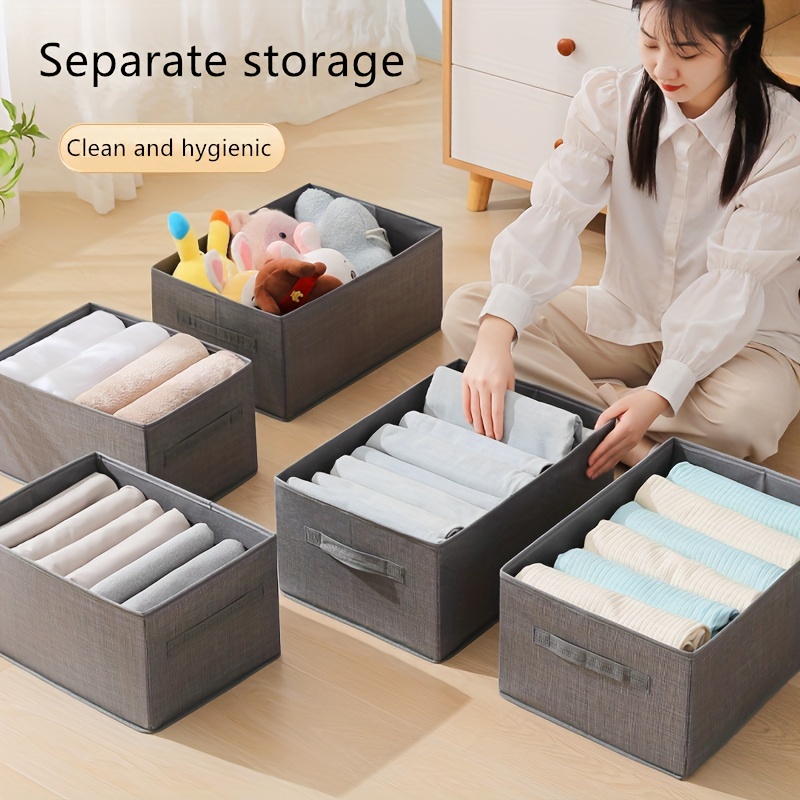 Folding Wardrobe Plastic Storage Box With Clear - Temu