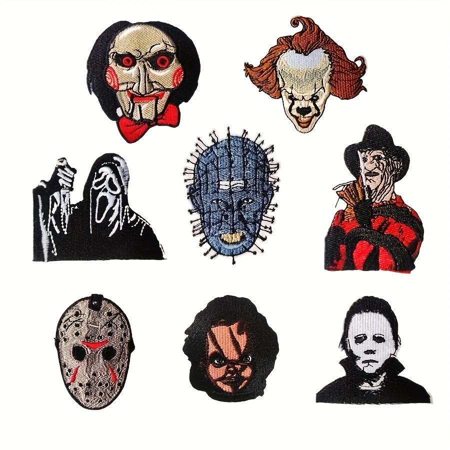 DIY Horror Movie Embroidery Patch Punk Butterfly Iron On Patches For  Clothing Stickers Skull Patches On