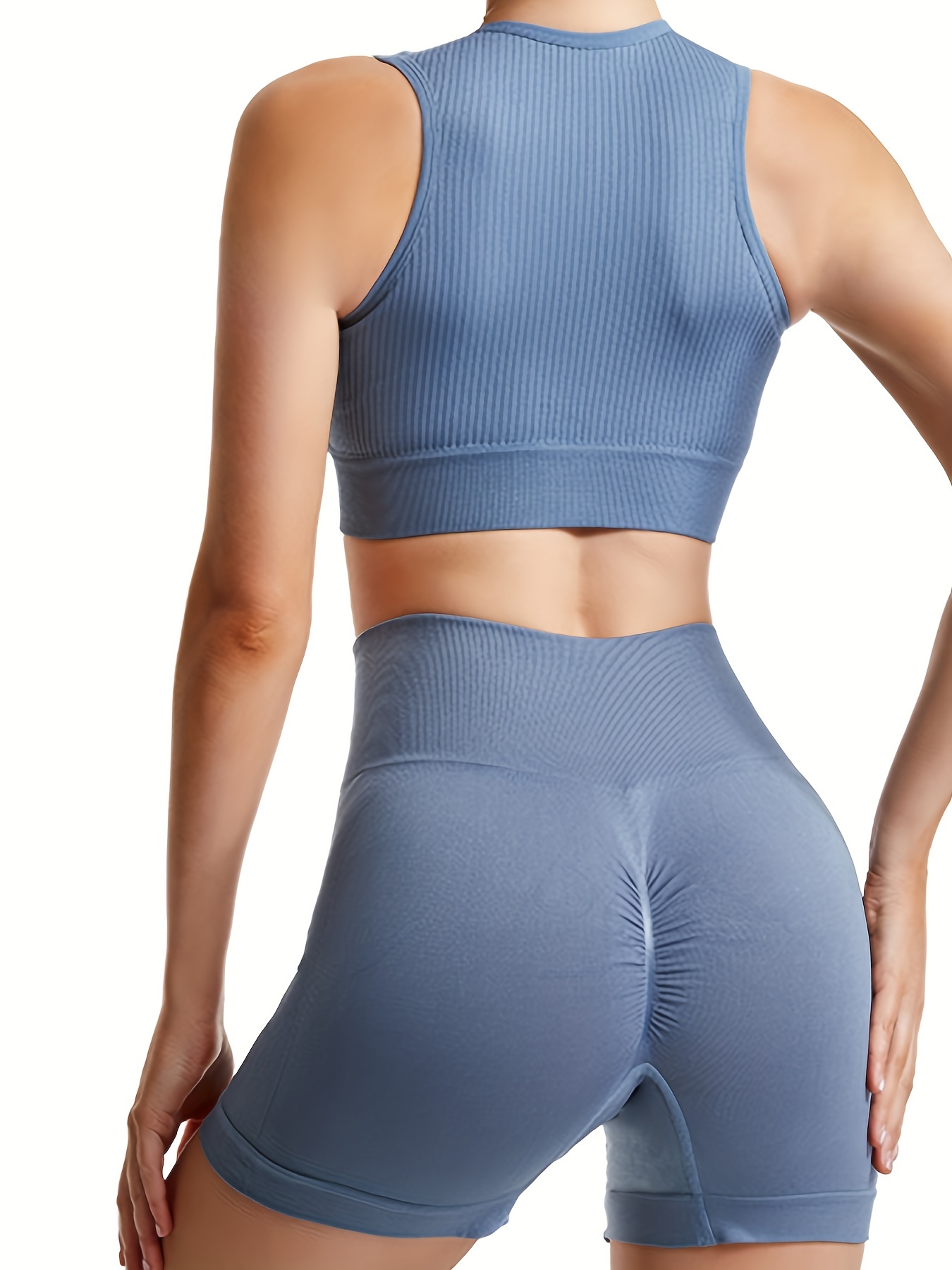 Women Turtleneck Sleeveless Sports Bra Yoga Sets - ShopperBoard