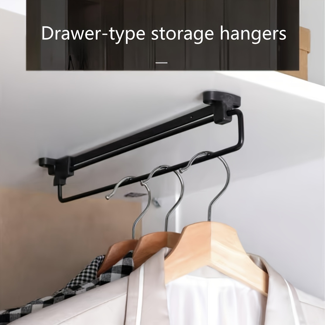 1pc Adjustable Closet Organizer Storage Shelf Wall Mounted - Temu