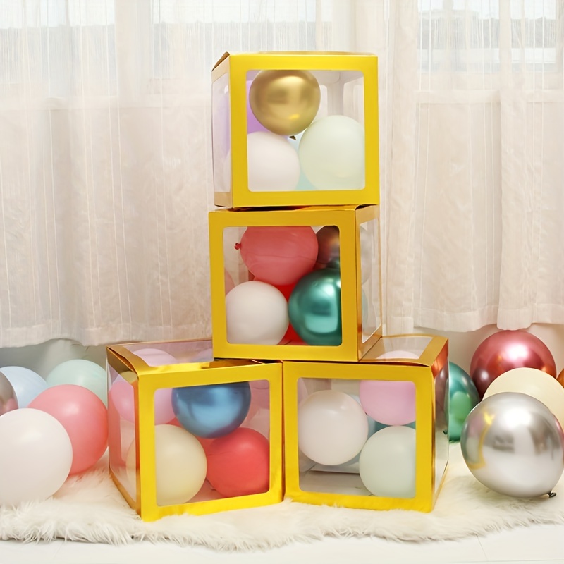 4pcs Balloon Boxes Surprise Boxes Birthday Wedding Halloween Christmas