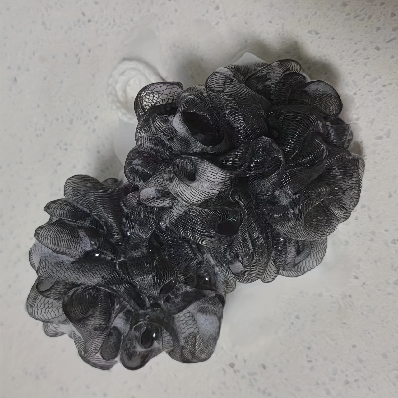 Shower Pouf Black Bathtub Sponge, Exfoliating Bath Tool, 1/2/5pcs