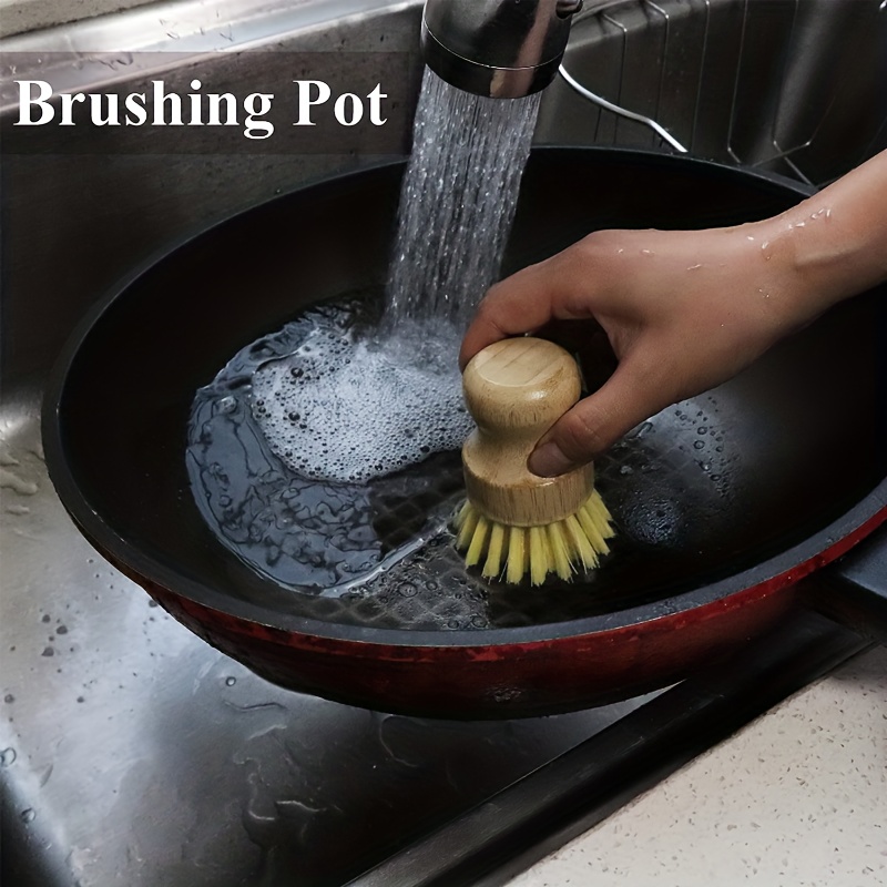 1pcs Dish Scrubber Brush, Bubble Up Dish Brushes, Durable Dishes Scrub  Brush, Round Vegetable Cleaning Pots Pans Sink Washing Kitchen Brush