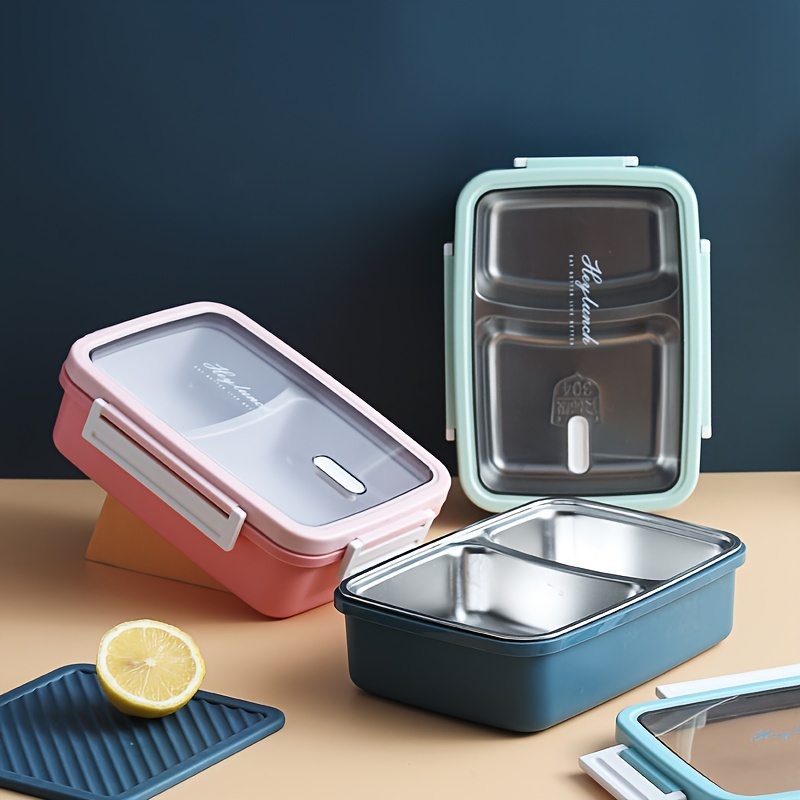 Stainless Steel Lunch Box With Silicone Cover, Compact Lunch Box, Metal Lunch  Box, For Teenagers And Workers At School, Canteen, Back School, For Camping  Picnic And Beach, Home Kitchen Supplies - Temu