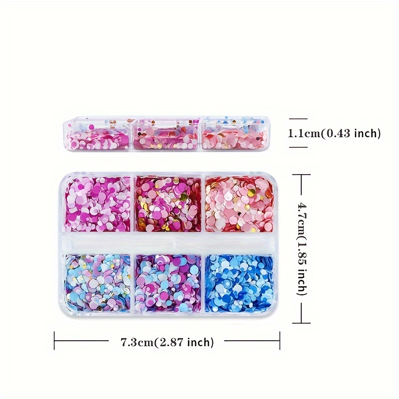 1 Box 6 Colors Holographic Letter Chunky Glitter Flakes, Confetti Sparkles  Accessories Epoxy For Resin Filler Nail Art Phone Case Decoration Creative